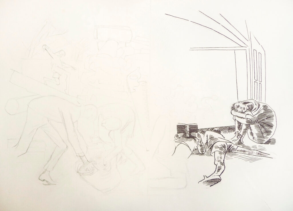 Evelyn Dunbar - Design for Christmas card