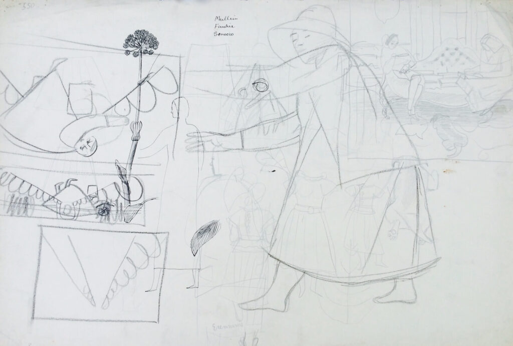Evelyn Dunbar - Gardener and various sketches