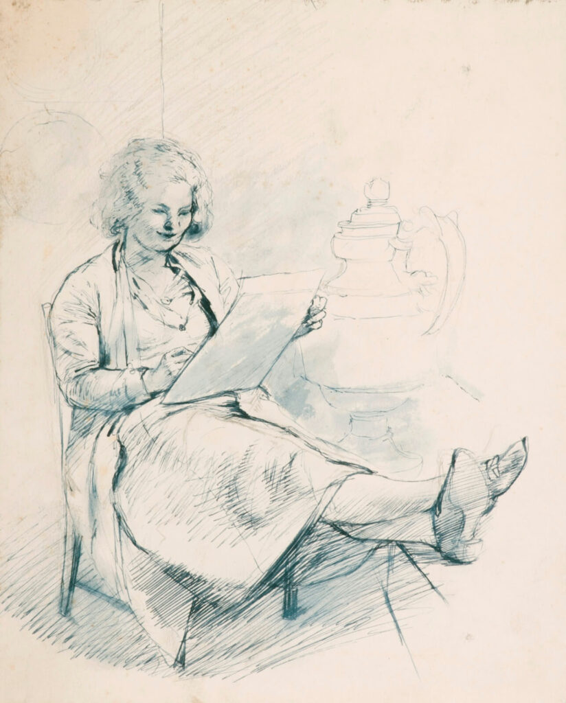 Evelyn Dunbar - Margaret Goodwin drawing.
