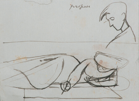 Evelyn Dunbar - Preliminary drawing for Mercatora