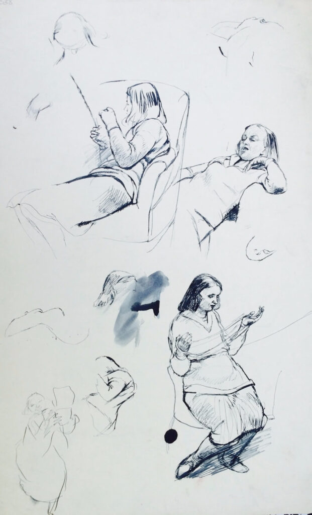 Evelyn Dunbar - Sketches of a woman in several poses