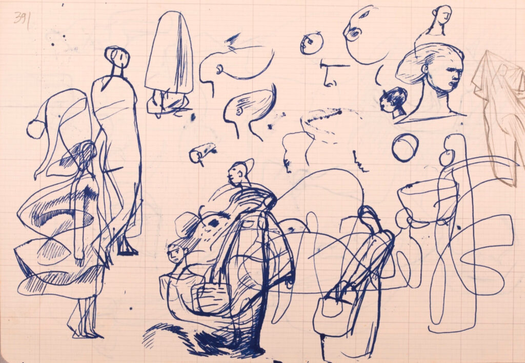 Evelyn Dunbar - Sketches of women