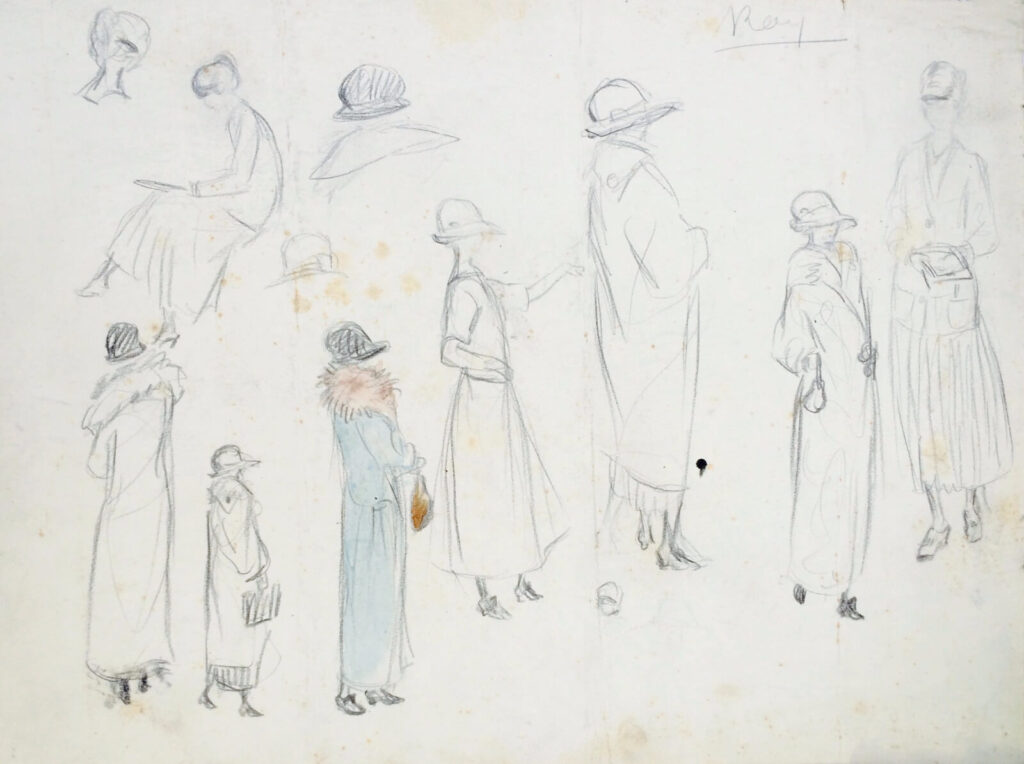 Evelyn Dunbar - Studies for women's fashions