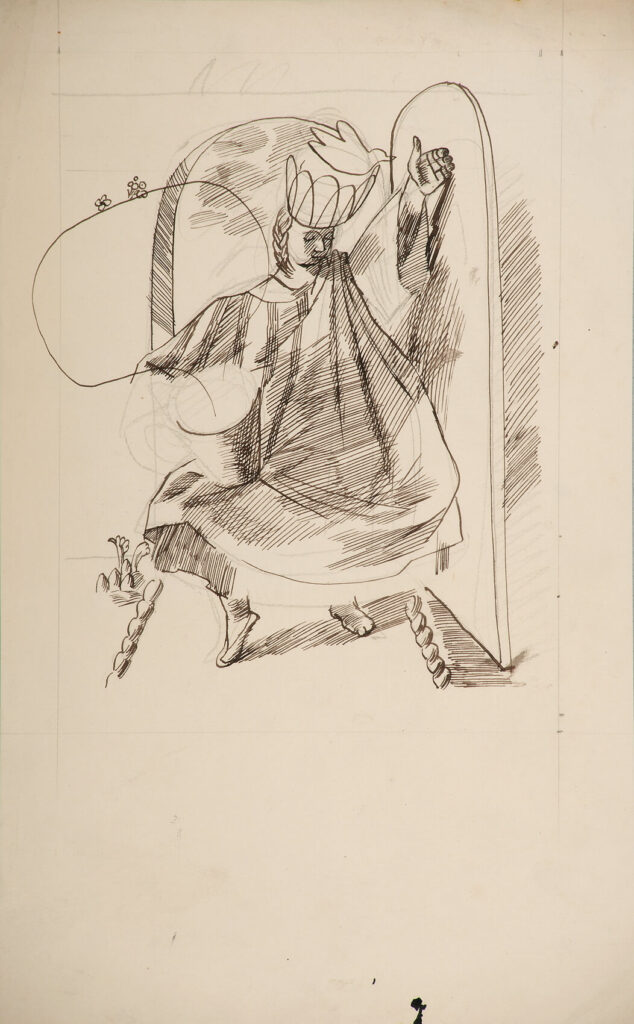 Evelyn Dunbar - Study for April for Gardner's Diary