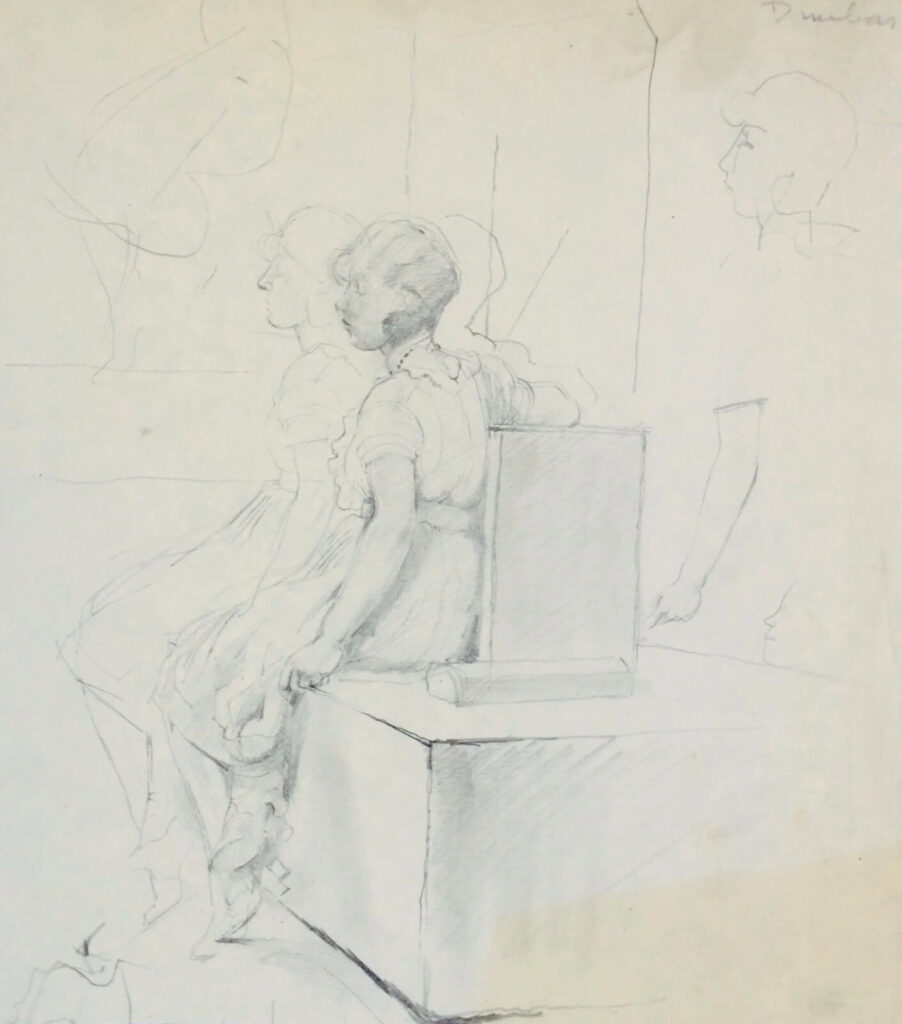 Evelyn Dunbar - Study of an unidentified young woman