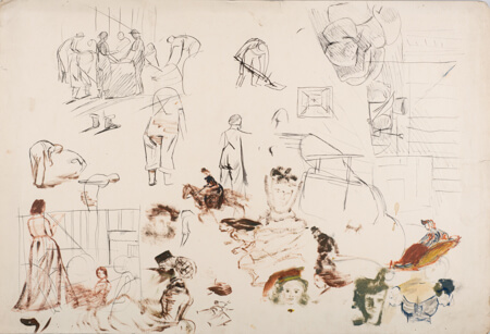 Evelyn Dunbar - Study of landworkers at Sparsholt