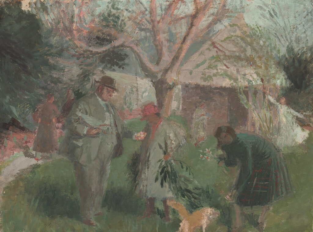 Evelyn Dunbar - The Dunbar family in the Garden at The Cedars