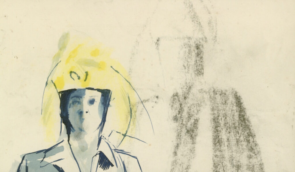 Evelyn Dunbar - Woman with yellow hat