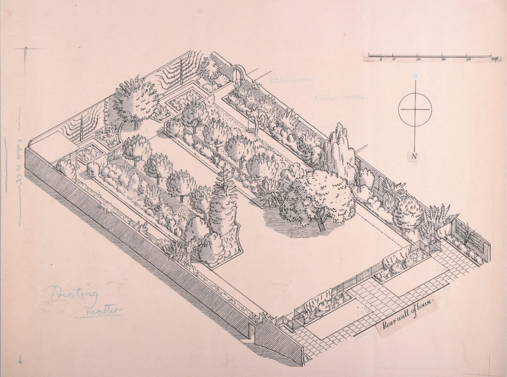 Evelyn Dunbar and Charles Mahoney - Design for a Country Suburban Garden for Gardeners Choice