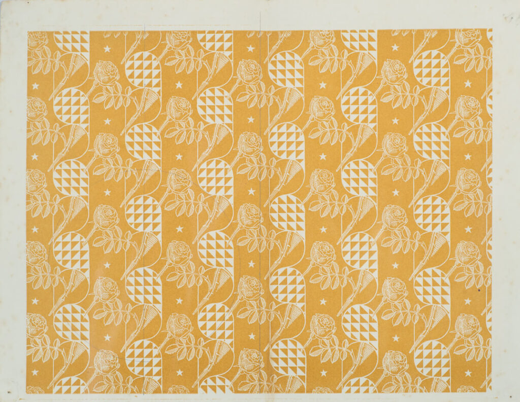 Evelyn Dunbar and Charles Mahoney - Proof for the dust jacket of Gardeners Choice