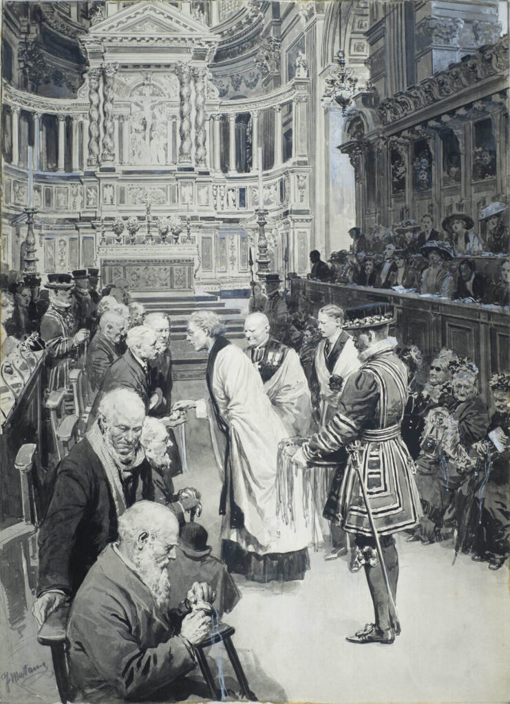 Fortunino Matania - The Royal Maundy in St Paul's
