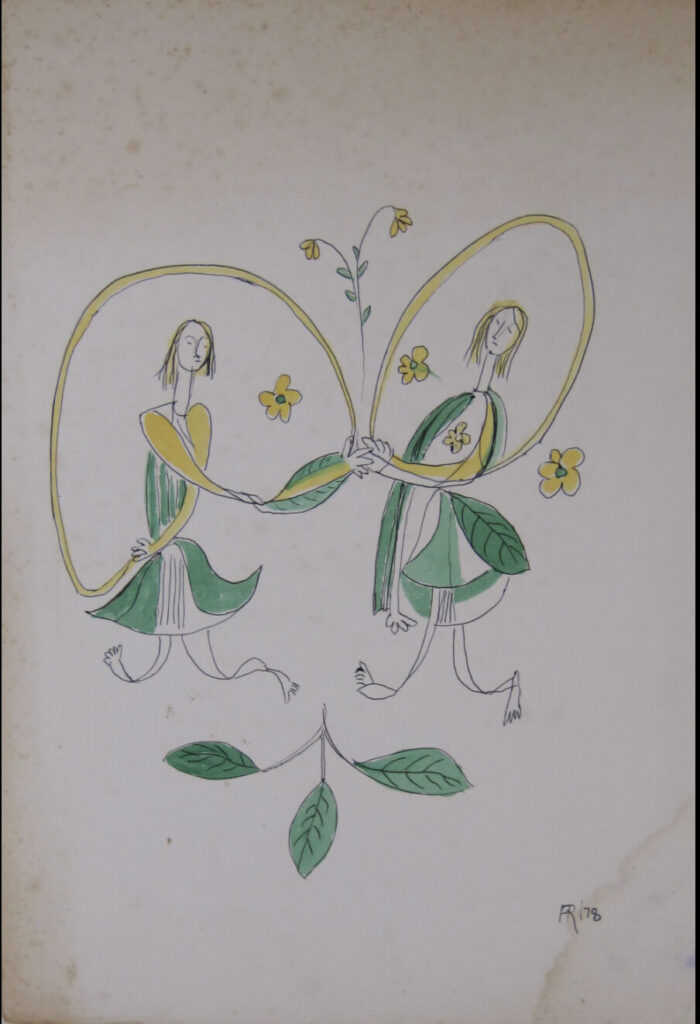 Frances Richards - Two figures holding hands