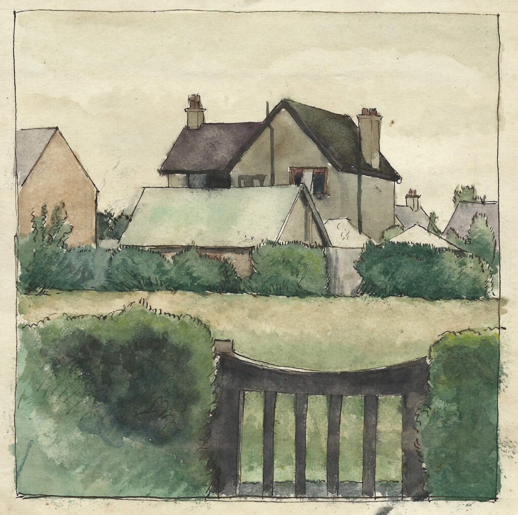 Francis Spear - Cottage viewed through garden gate