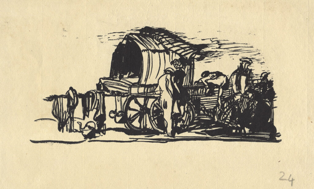 Frank Brangwyn - Gypsies Round a Caravan
