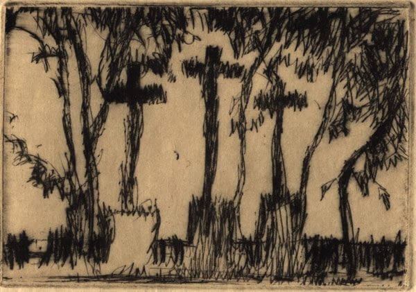 Frank Brangwyn - L'Ombre de la Croix - Three Crosses 1931