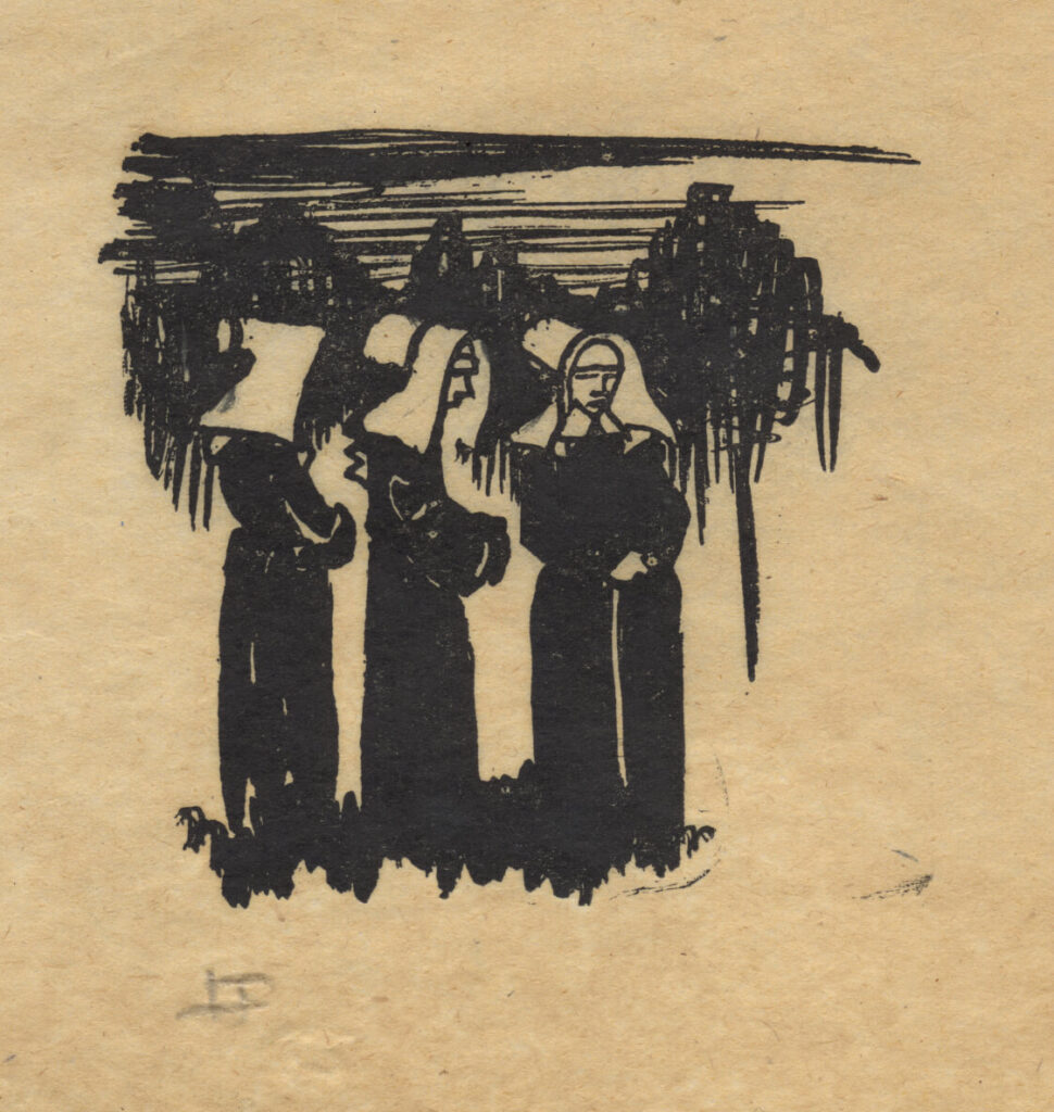 Frank Brangwyn - Nuns in Bruges (V-3593)