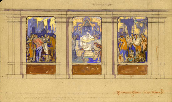 Frank Brangwyn - Study for Birmingham University War Memorial