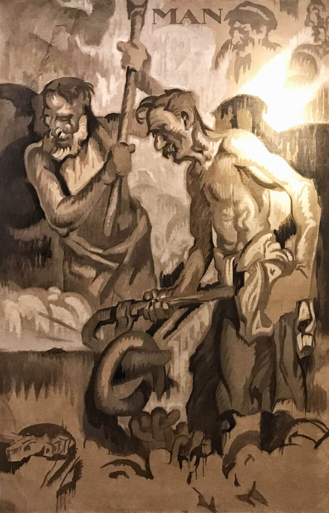 Frank Brangwyn - Study for Man the Master 1930-1934