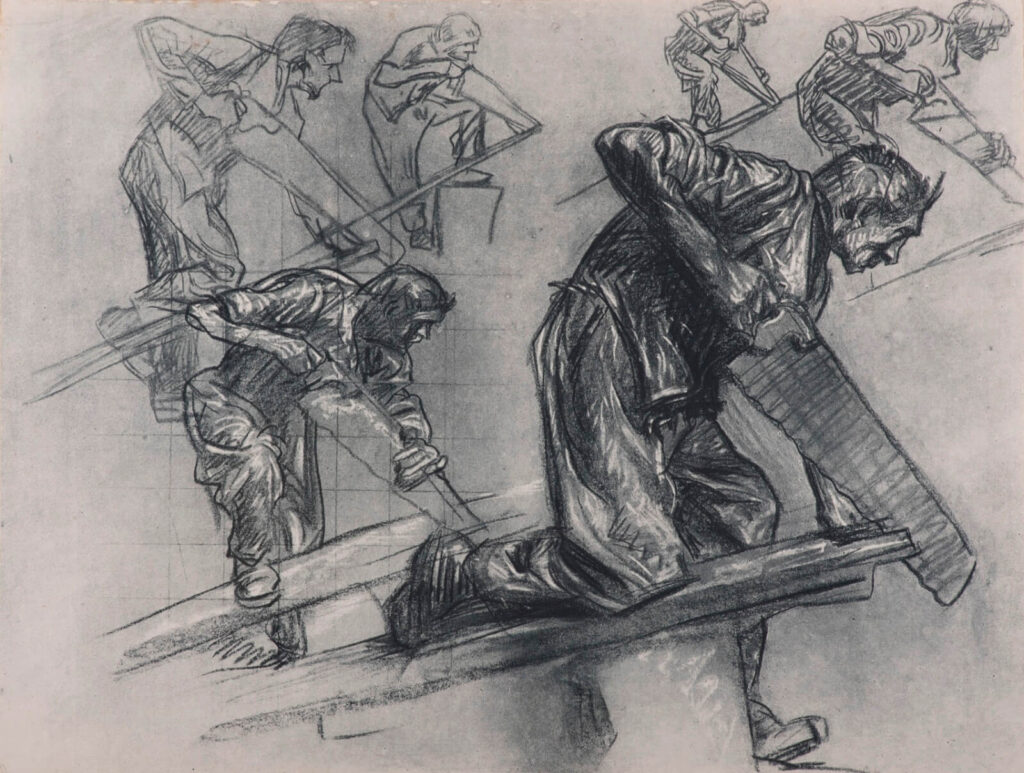 Frank Brangwyn - Study of Carpenters (D1589)