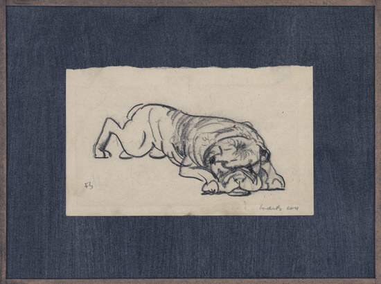 Frank Brangwyn - Study of a sleeping dog