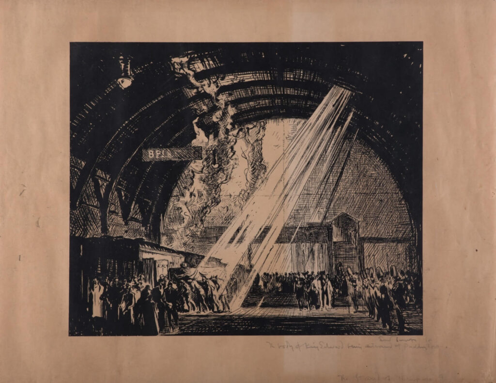 Frank Brangwyn - The Body of King Edward Being ** of Paddington