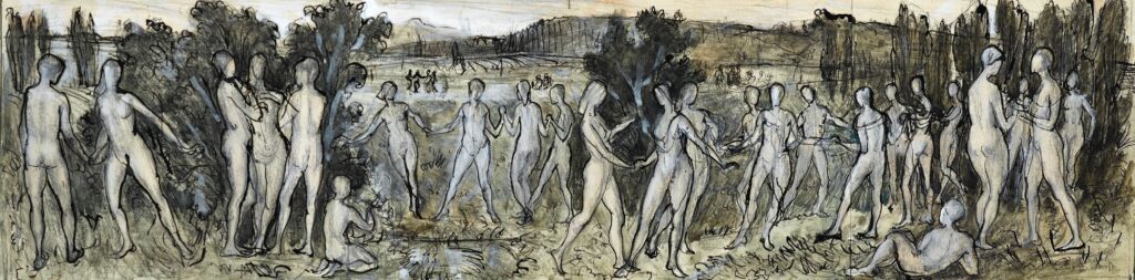 Fyffe Christie - Dance of the Blessed Spirits - study for a mural