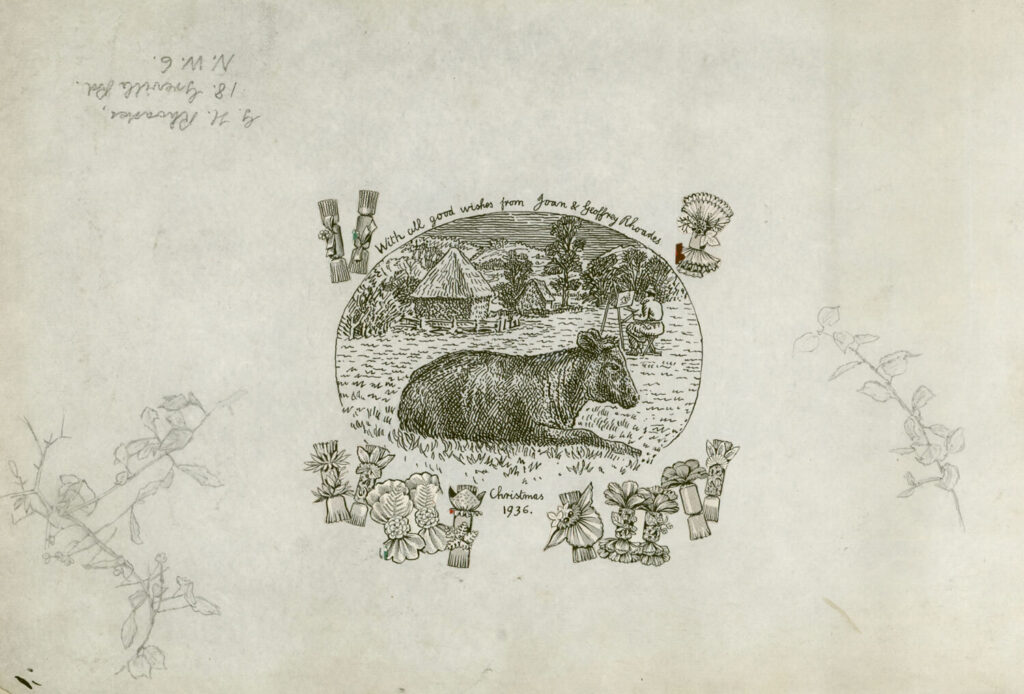 Geoffrey Hamilton Rhoades - Christmas Card 1936