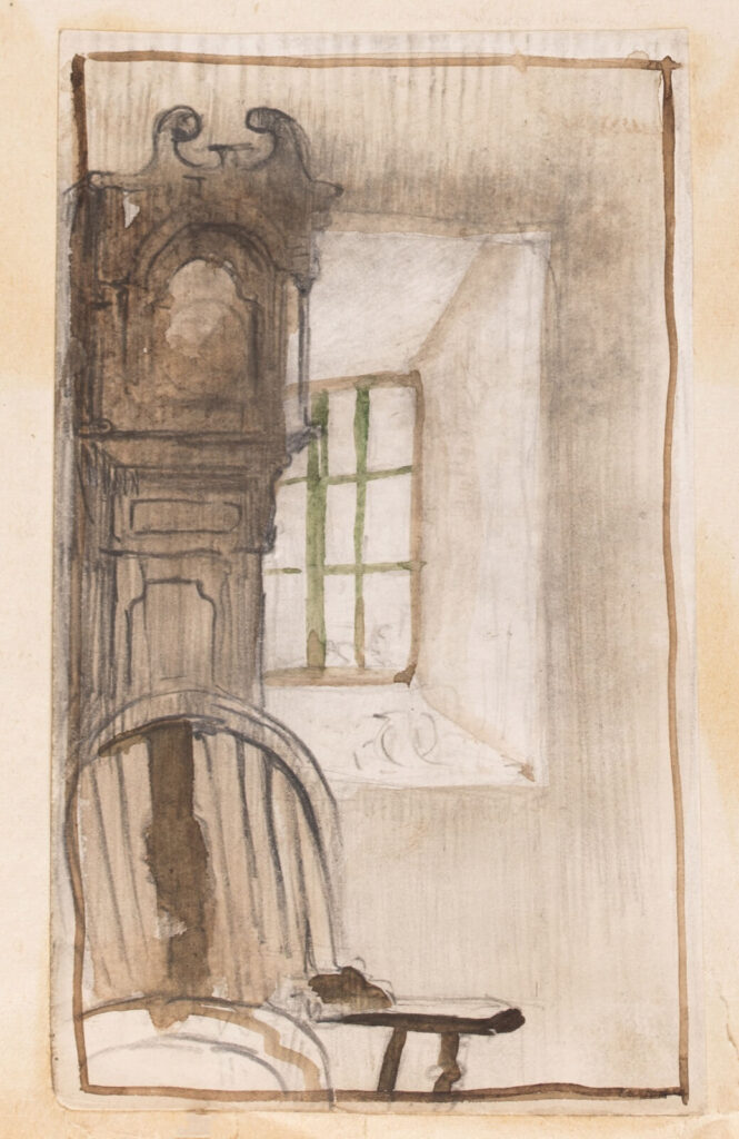 Harry Epworth Allen - Interior with a Windsor chair