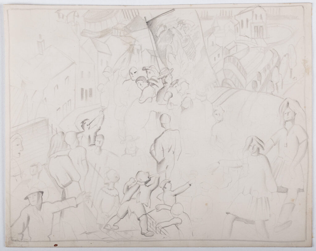 Harry Epworth Allen - Preliminary study for Whitsuntide