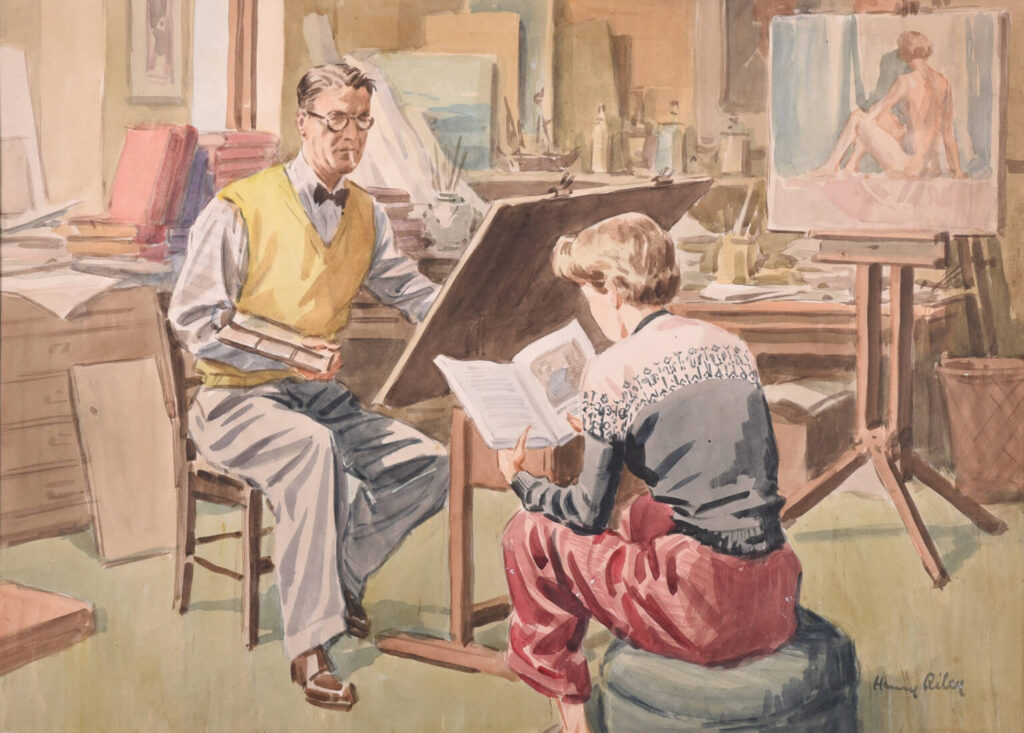 Henry Arthur Riley - Riley in his studio