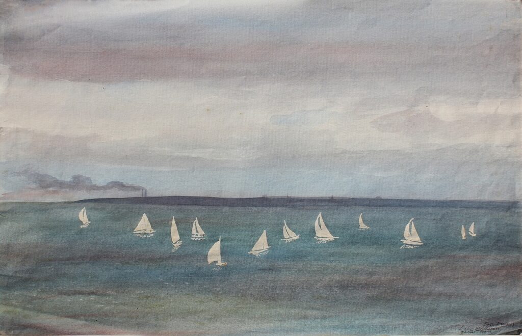 Hubert Arthur Finney - Lake Michigan Yacht Race N¬∞1