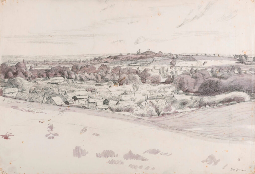 Hubert Arthur Finney - Looking Down on Barrrington Village