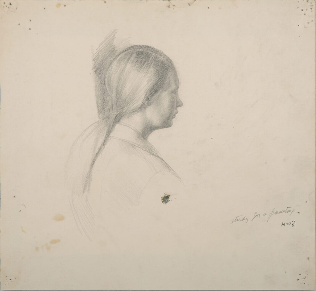 Hubert Arthur Finney - Portrait of a Woman in profile