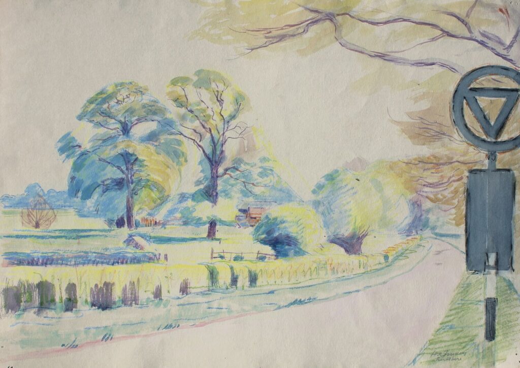 Hubert Arthur Finney - Road near Burghfield