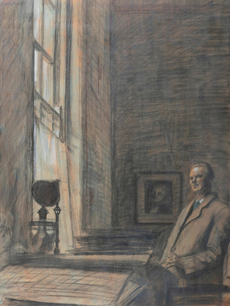 Hubert Arthur Finney - Self-portrait by Studio Window