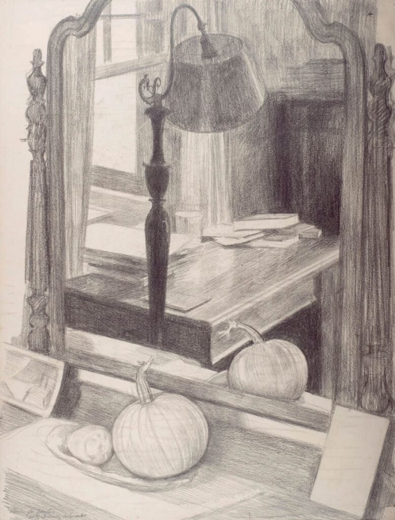 Hubert Arthur Finney - Still life with Mirror