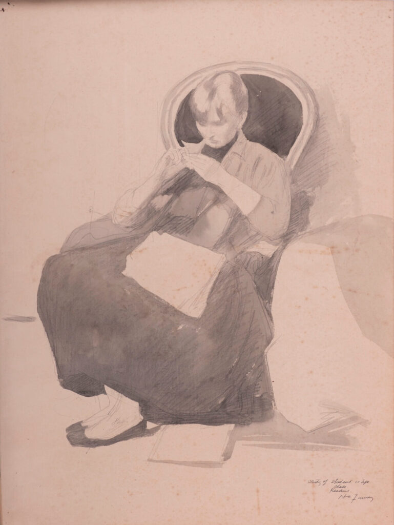 Hubert Arthur Finney - Study of Student in Life Class