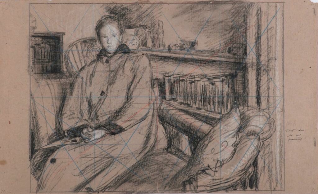 Hubert Arthur Finney - Study of a Woman in an Interior