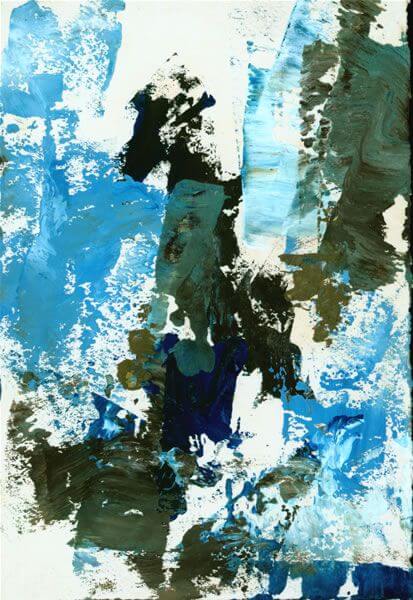 John Cecil Stephenson - Abstract in dark and light blue and brown
