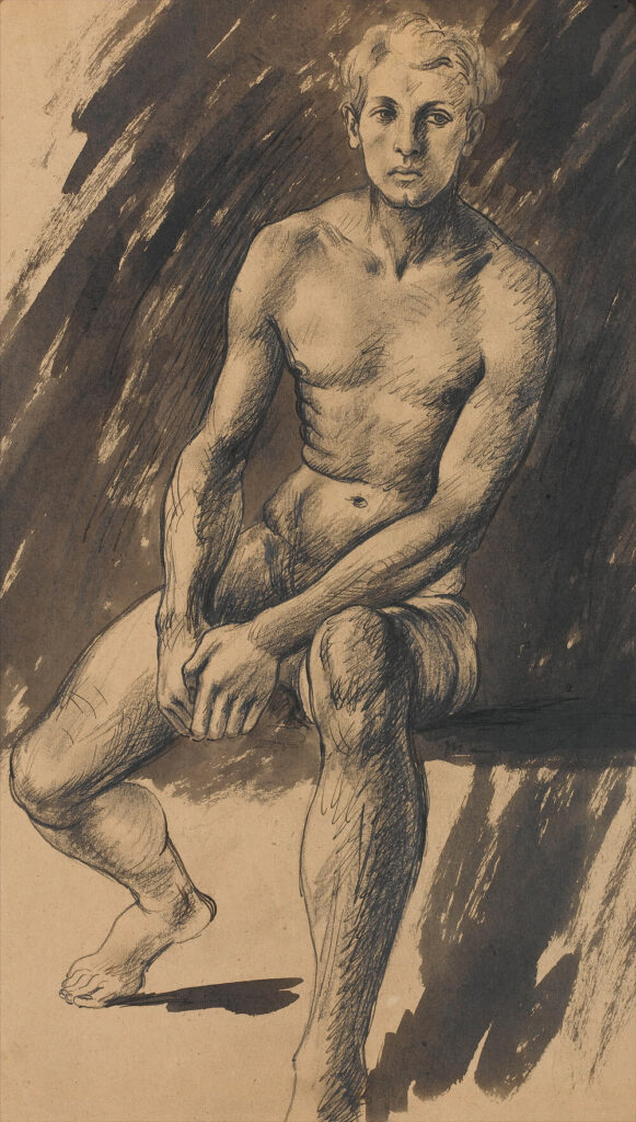 John Cecil Stephenson - Seated Male Nude