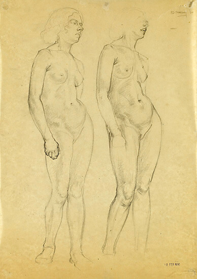 John Moody - Study of standing nude
