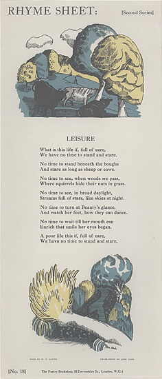 John Nash - Leisure - Illustration to W H Davies's poem "What is life