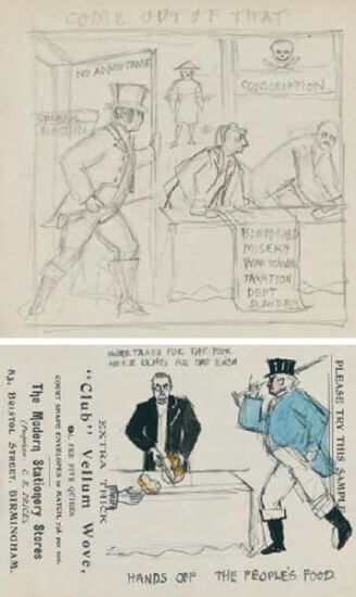 Joseph Southall - Five sketchbook sheets