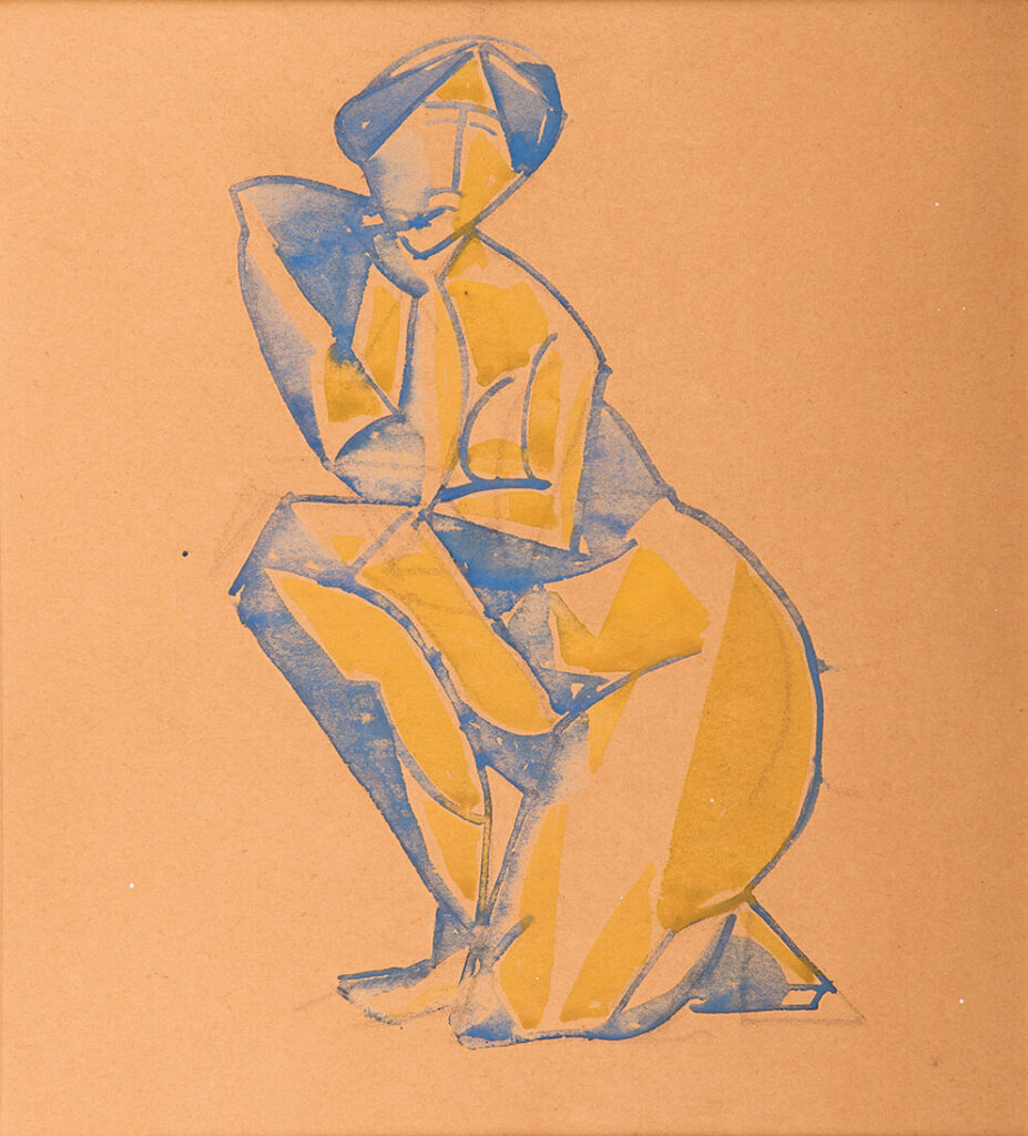 Karl Hagedorn - Nude on one Knee