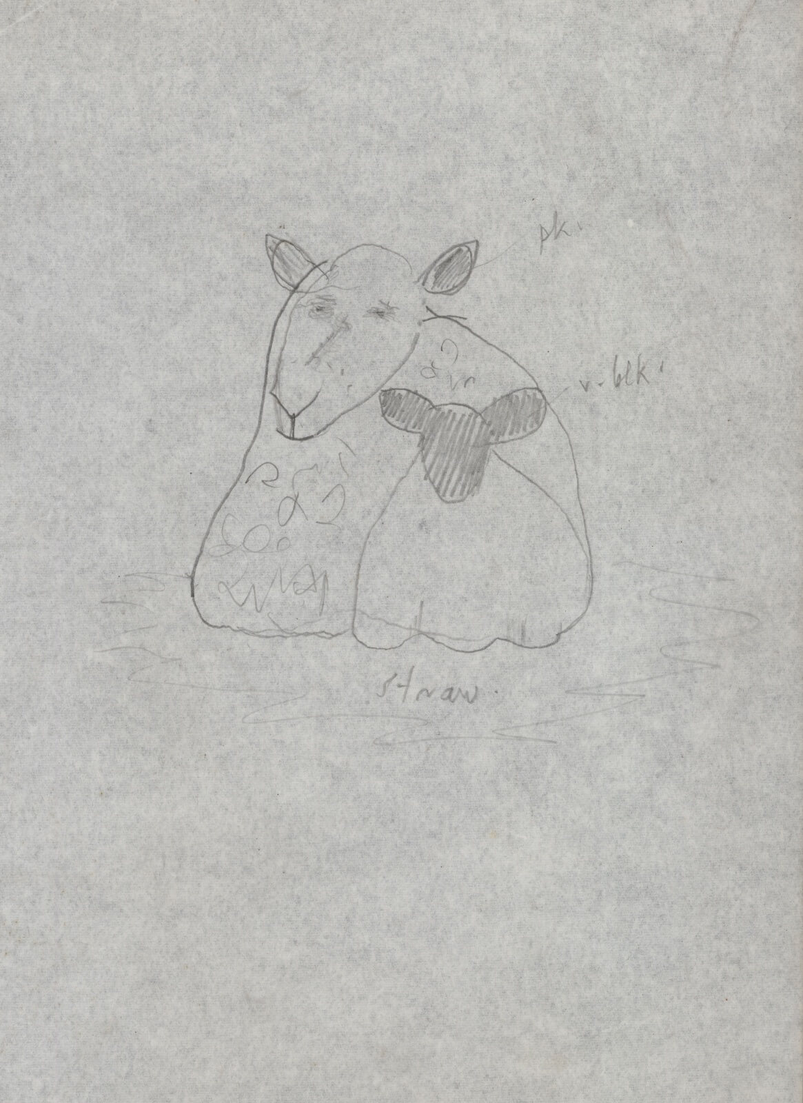 Sheep With Lamb Modern British Art Gallery sheep-with-lamb-modern-british-art-gallery