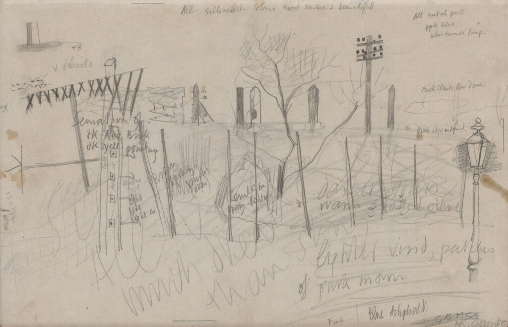 Kenneth Rowntree - Study of fences and telegraph pole