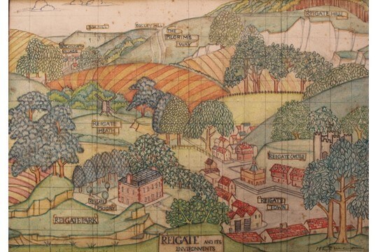 Margaret L. Duncan - Preparatory study for Reigate and its Environments