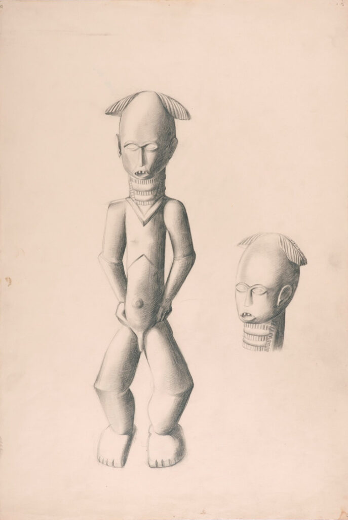 Marion Adnams - Study of an African figure from Derby Museum