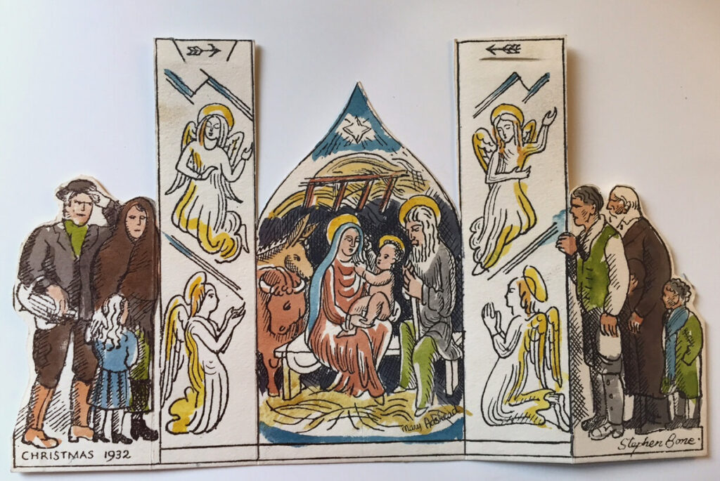 Mary Adshead - The Bone Family partaking in the Nativity