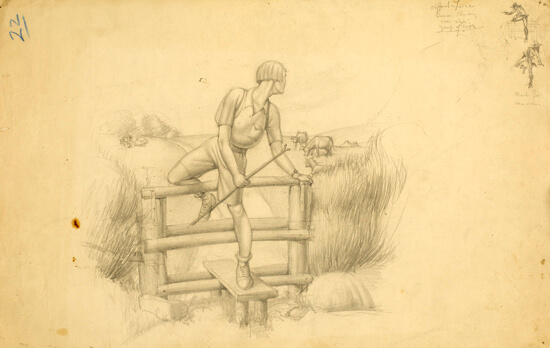 Min Lewis - Woman climbing over style